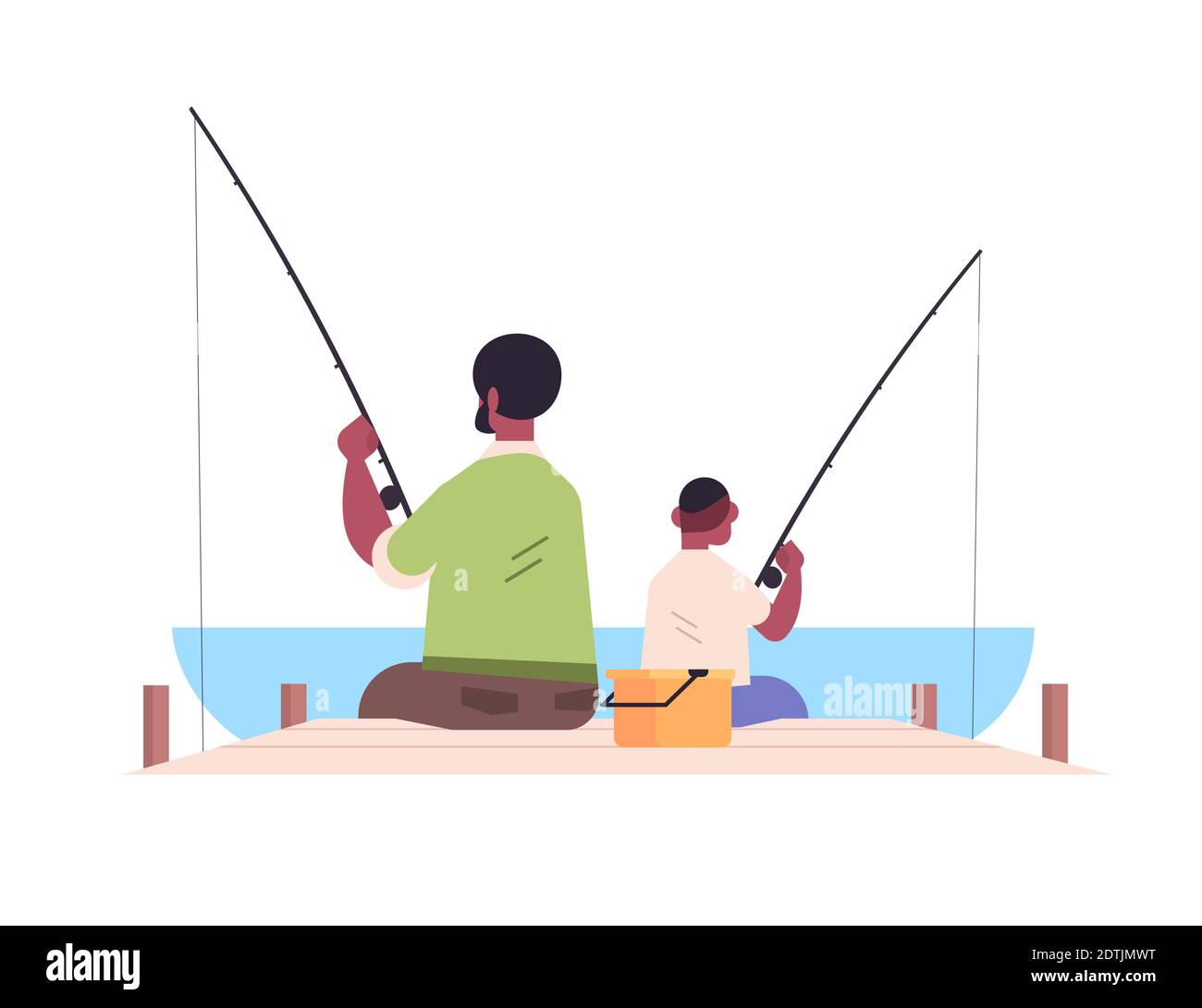 African american child fishing hi-res stock photography and images