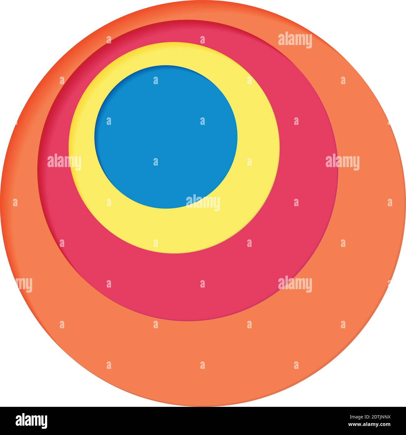 Round palette of four colors on a white background - Vector illustration Stock Vector