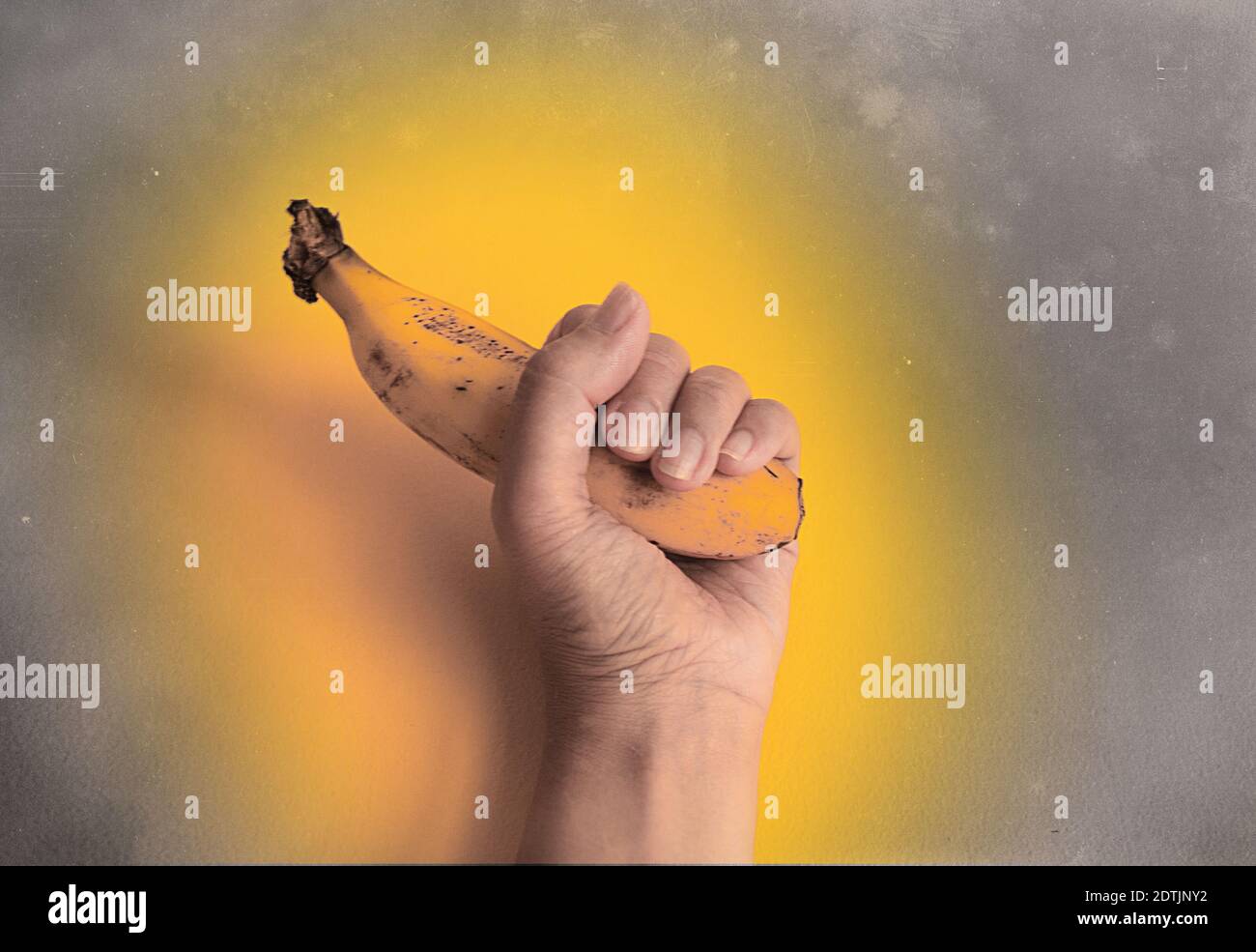 banana on vintage wall Stock Photo Alamy