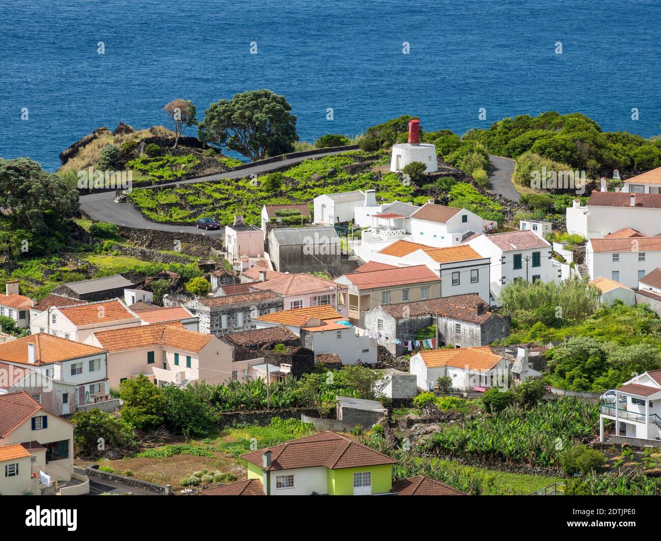 Village Ribeiras.  Pico Island, an island in the Azores (Ilhas dos Acores) in the Atlantic ocean. The Azores are an autonomous region of Portugal. Eur Stock Photo