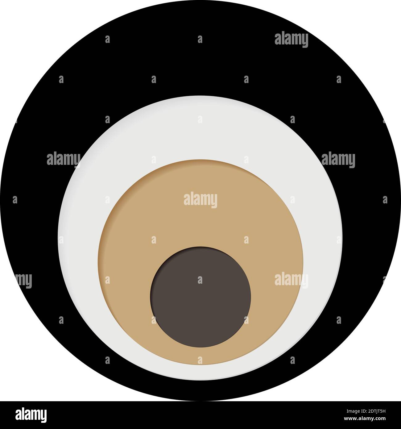 Round palette of four colors on a white background - Vector illustration Stock Vector