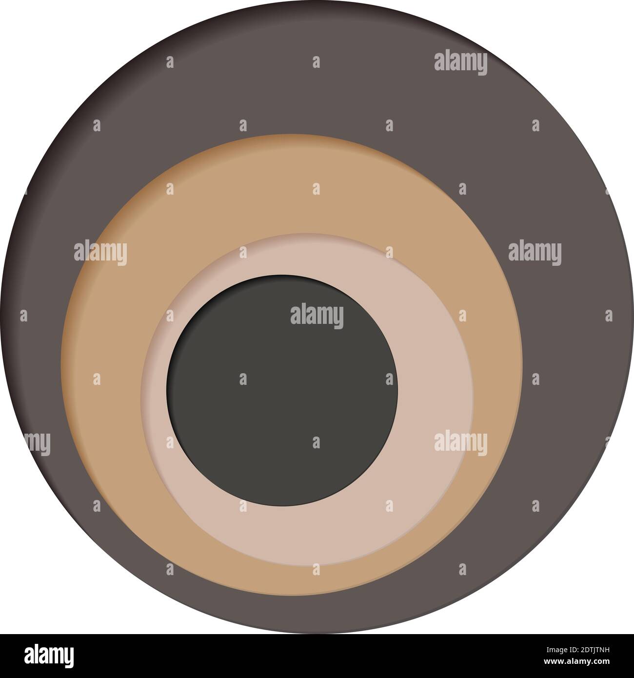 Round palette of four colors on a white background - Vector illustration Stock Vector