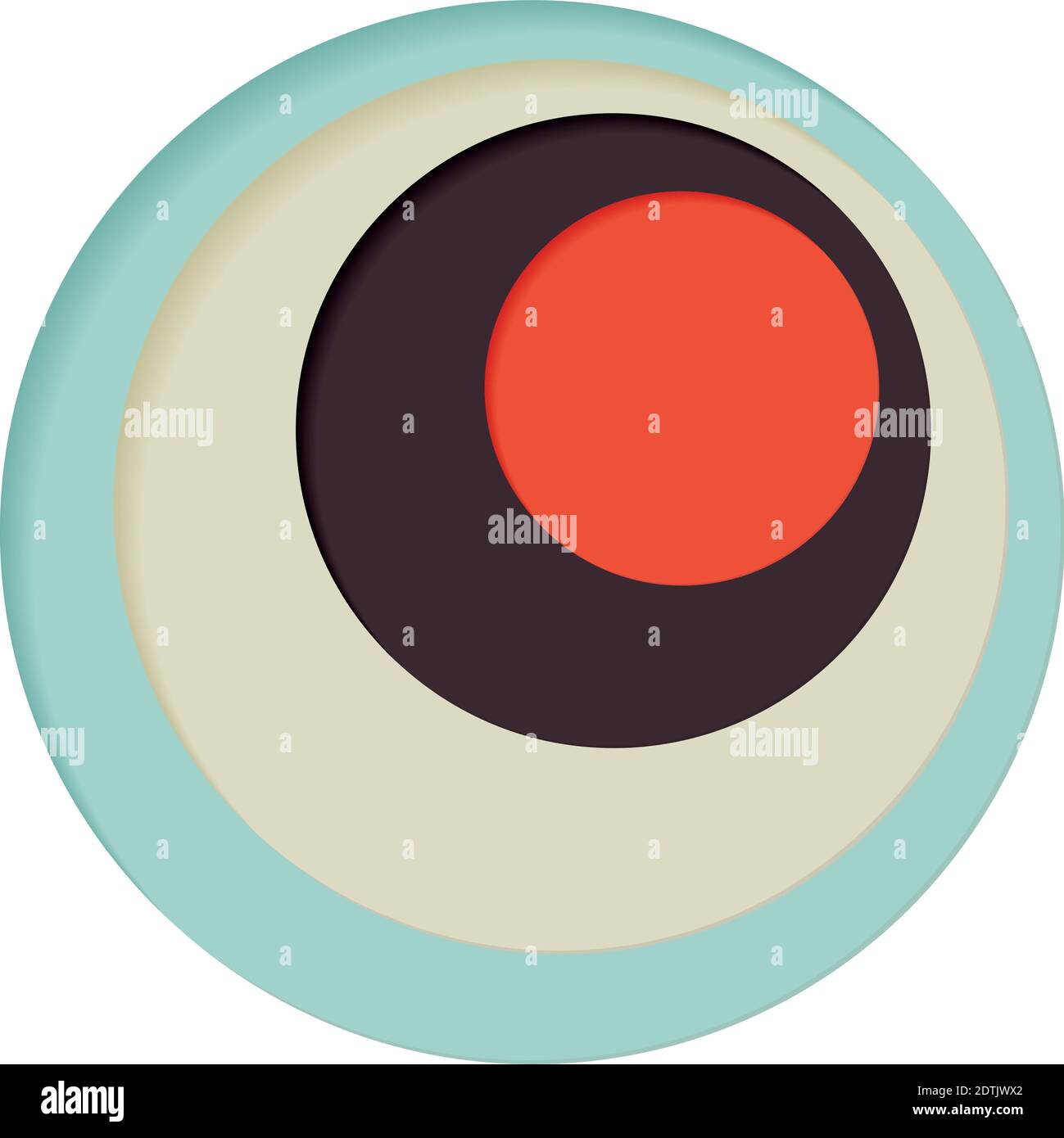 Round palette of four colors on a white background - Vector illustration Stock Vector