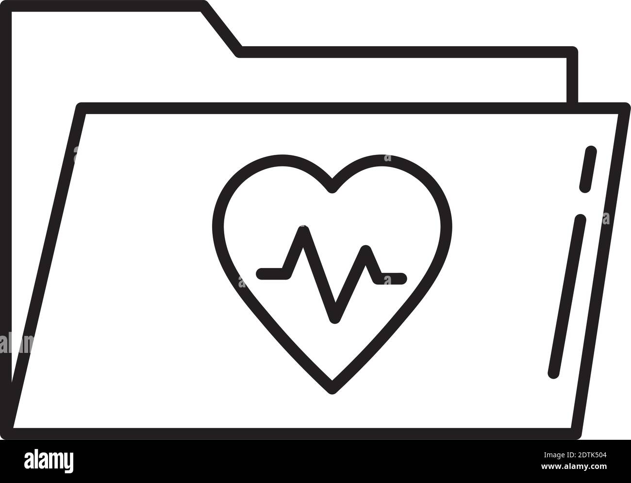heart cardiology in folder line style icon Stock Vector Image & Art - Alamy