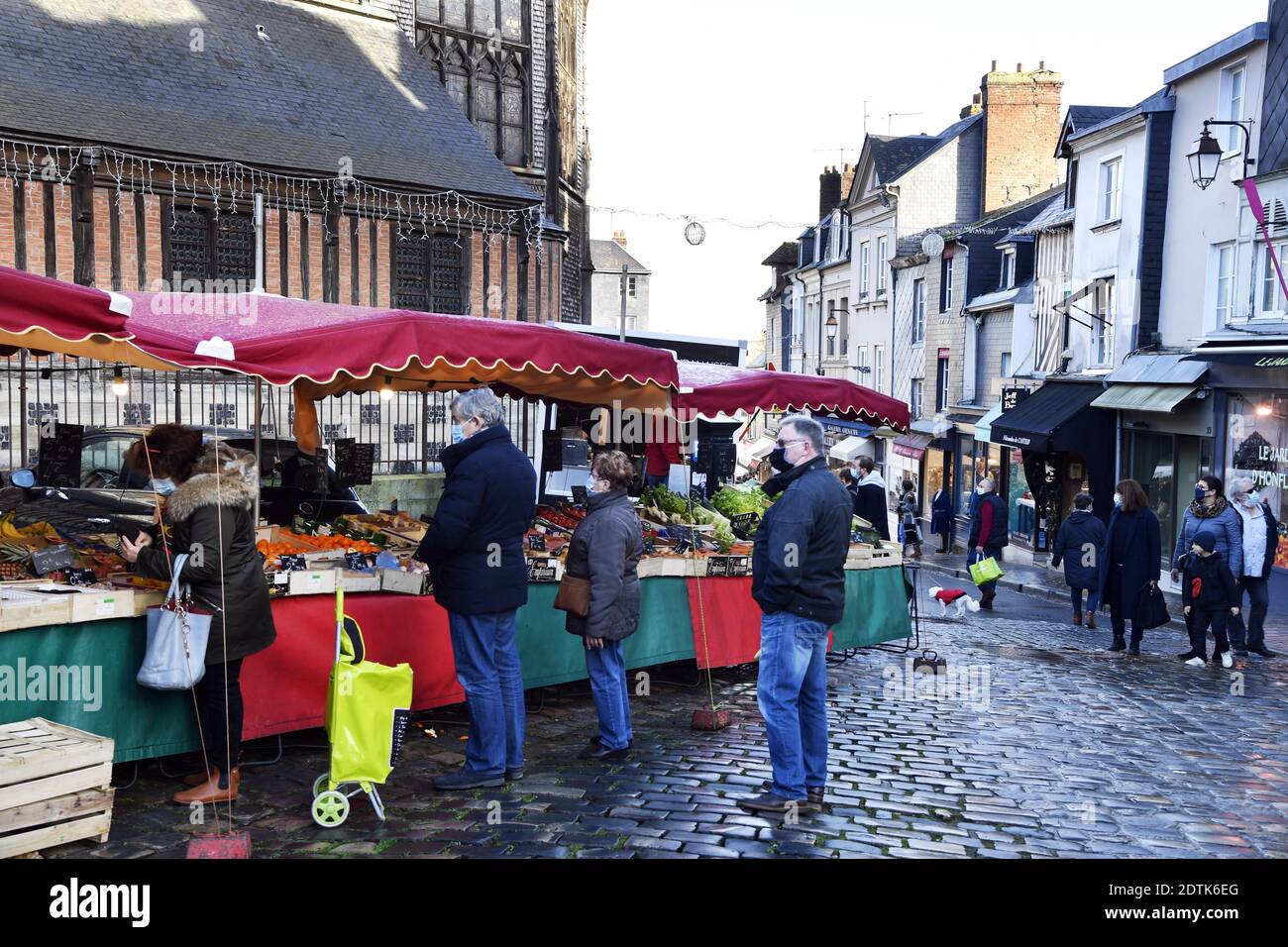 Food market in Honfleur Calvados France Stock Photo Alamy
