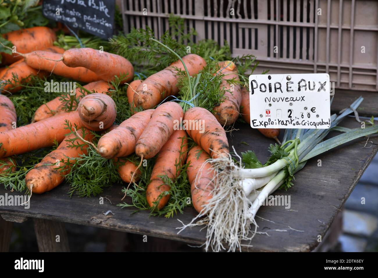 Food market in Honfleur Calvados France Stock Photo Alamy