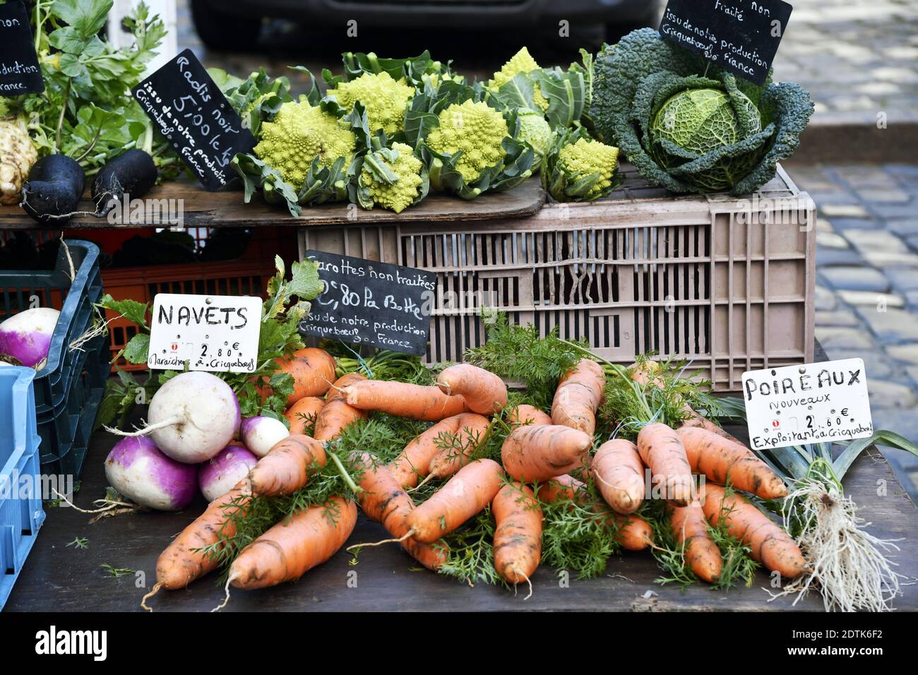 Food market in Honfleur Calvados France Stock Photo Alamy