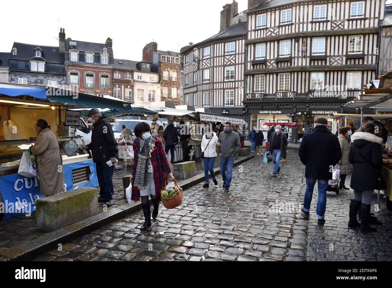Food market in Honfleur Calvados France Stock Photo Alamy
