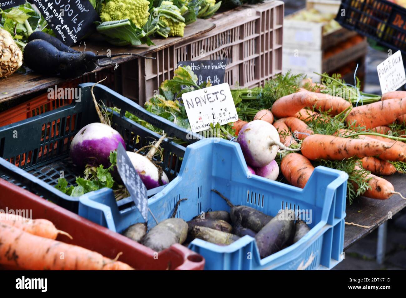 Food market in Honfleur Calvados France Stock Photo Alamy