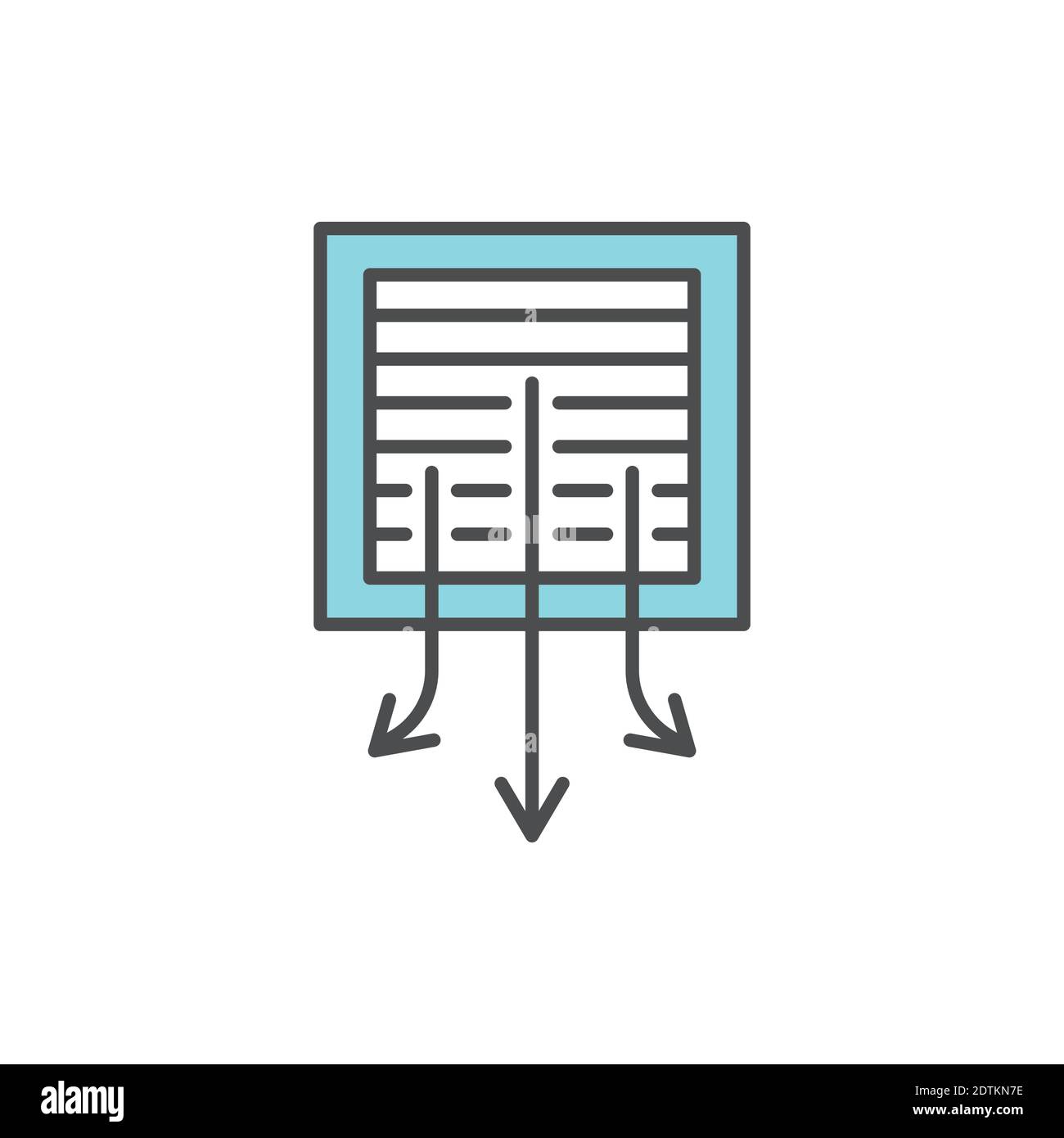 Ceiling fan color line icon. Editable stroke. Stock Vector