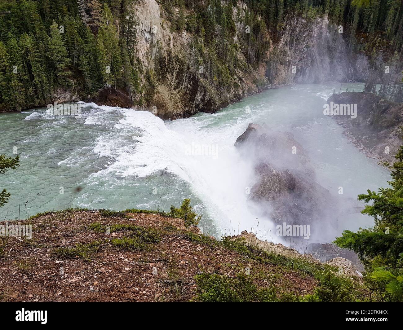 View of the Wapta falls in Canada. Nobody Stock Photo