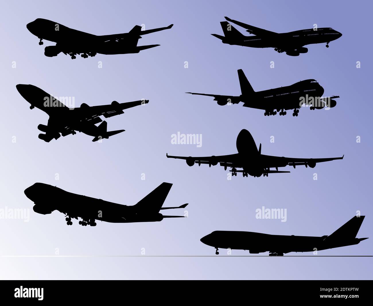 Wing 747 Stock Vector Images - Alamy