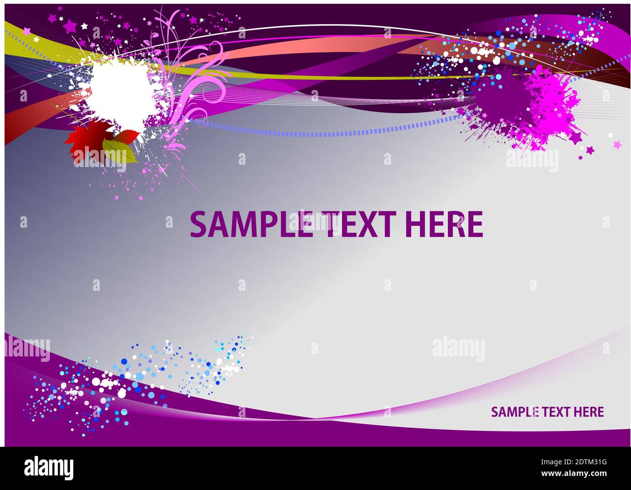 Grunge floral background. Colored illustration Stock Vector