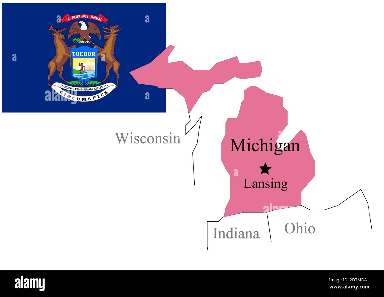 Reflection of state Stock Vector Images Alamy