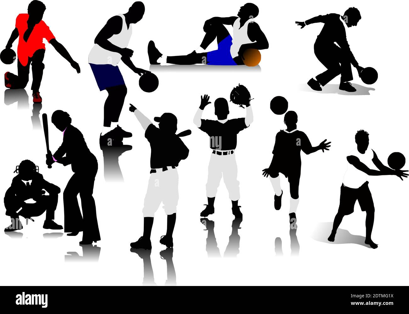 People sport  silhouette vector illustration Stock Vector