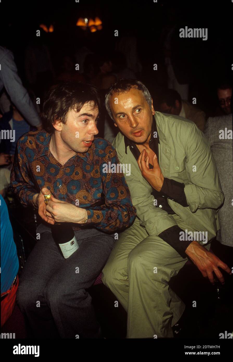 Andrew Lloyd Webber and Brian Brolly. 1980 Cannes Film Festival France.   1980s HOMER SYKES Stock Photo