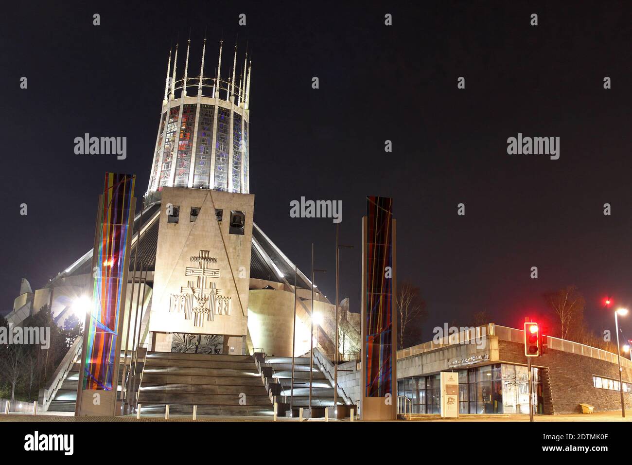 Liverpool Metropolitan Cathedral At Night Stock Photo