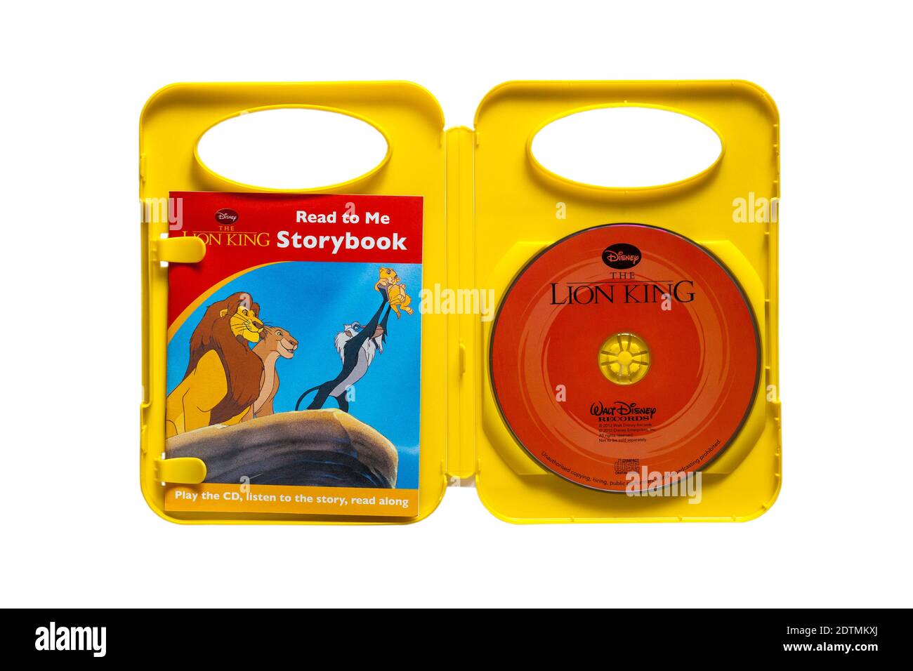 Disney Lion King Read To Me Book And Cd With Case Opened Isolated On White Background Stock Photo Alamy