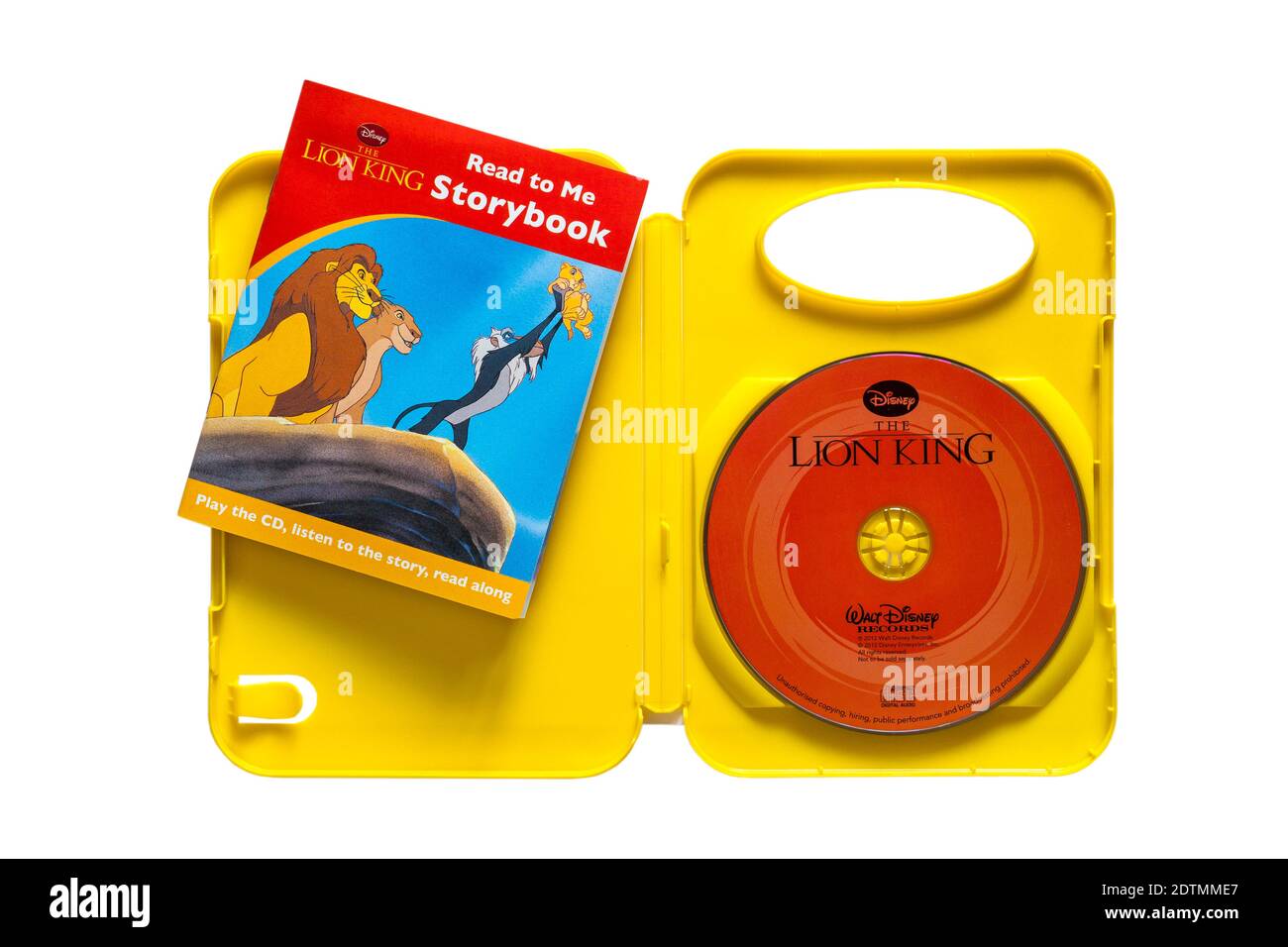Disney Lion King Read To Me Book And Cd With Case Opened Isolated On White Background Stock Photo Alamy
