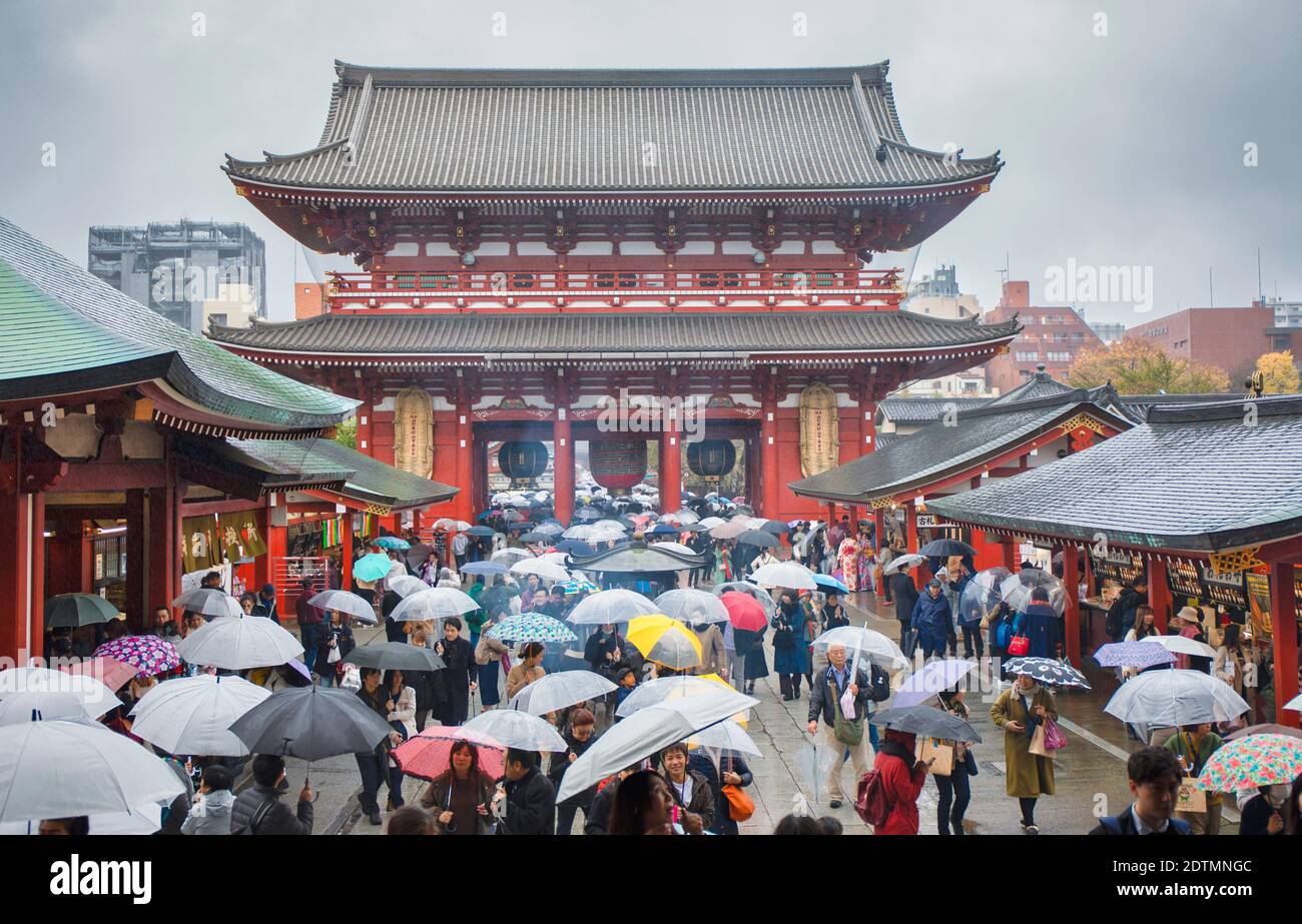 Japan, Tokyo City, Asakusa District, Senso Ji Temple Stock Photo