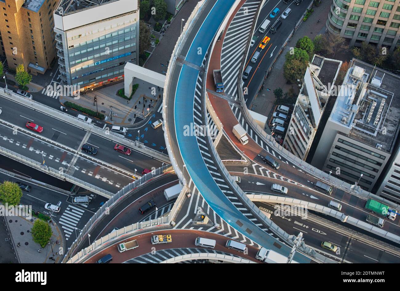 Japan, Tokyo City, Shinjuku District, Shuto Expressway Stock Photo