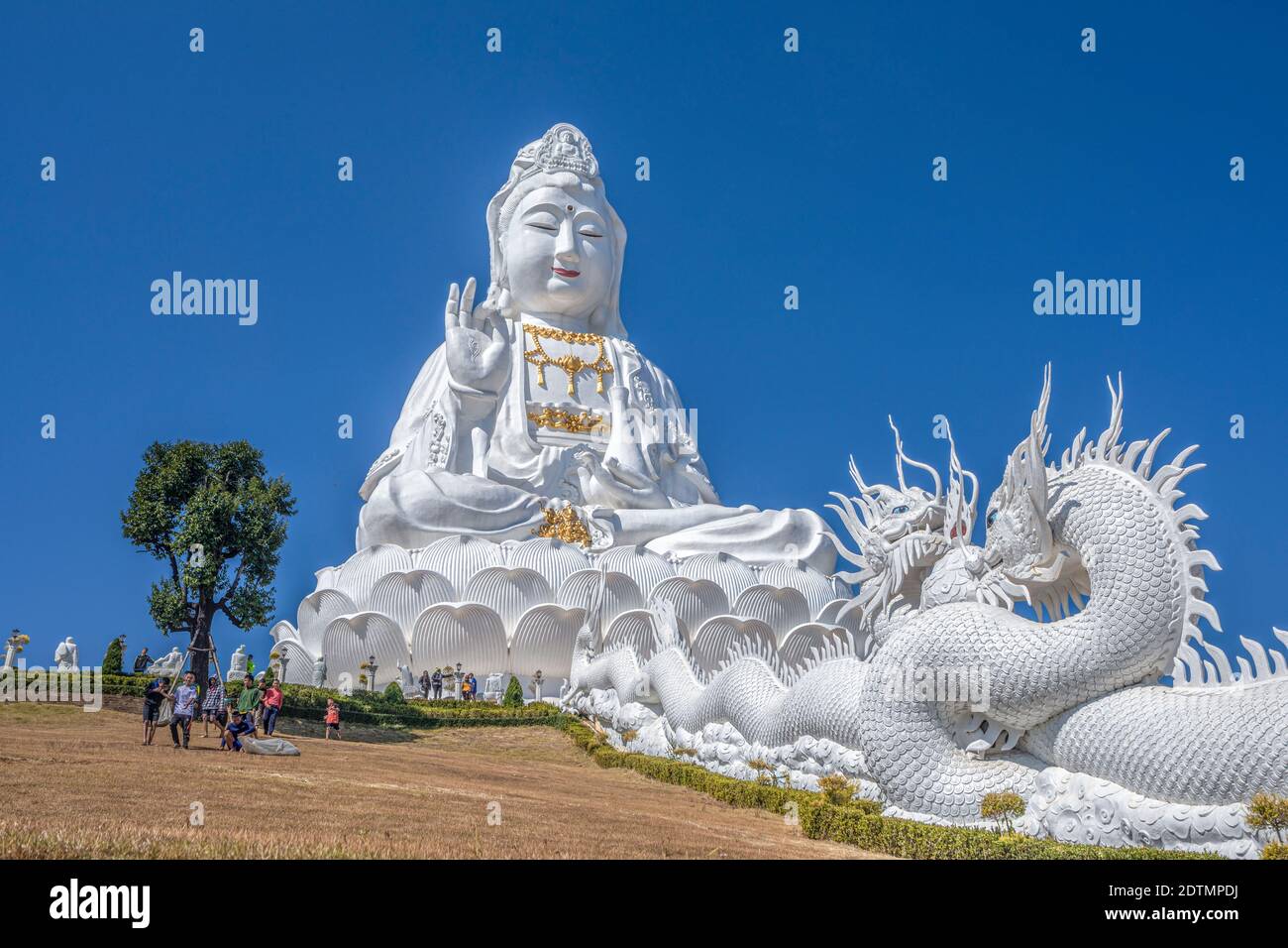 Thailand, Chiang Rai City, Wat Huay Pla Kang, The Big Budha Stock Photo