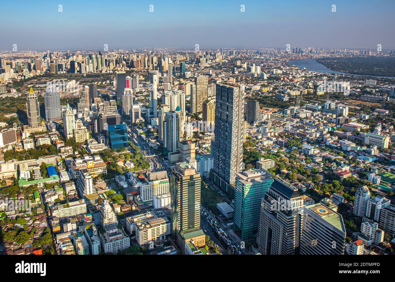 Thailand, Bangkok city, Downtown Panorama Stock Photo