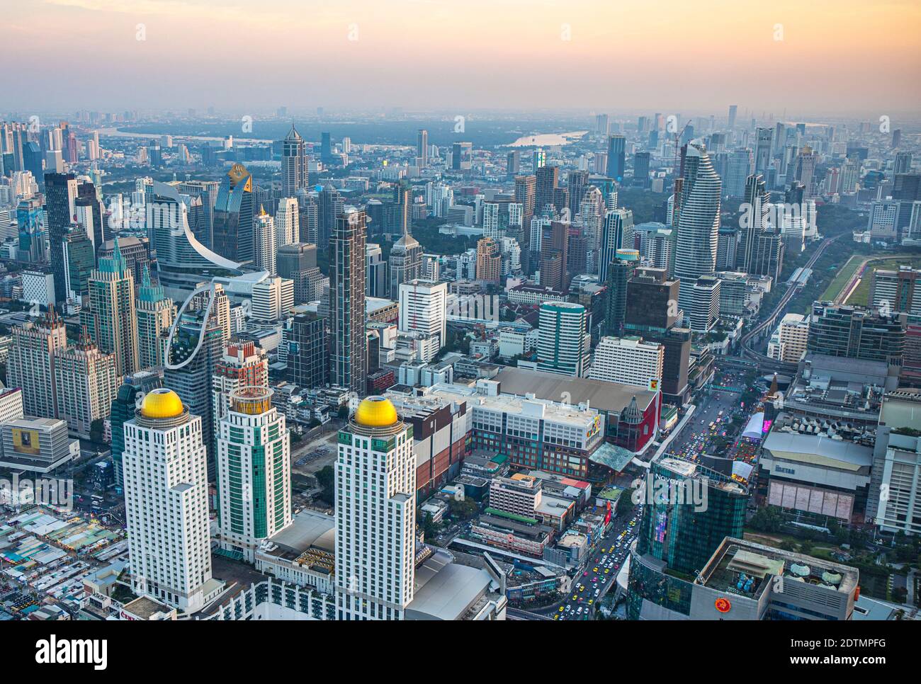 Thailand, Bangkok City, Down town Bangkok panorama Stock Photo