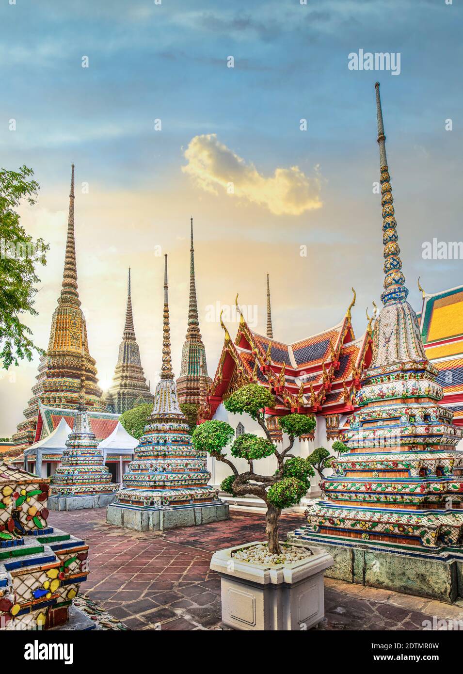 Thailand, Bangkok City, Wat Pho Temple Stock Photo
