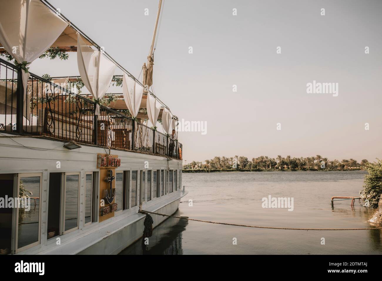 Nile cruise boat in Cairo, Egypt Stock Photo
