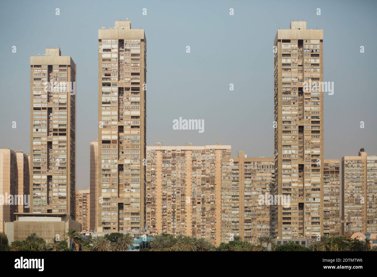 Buildings from the Nile River, Cairo, Egypt Stock Photo