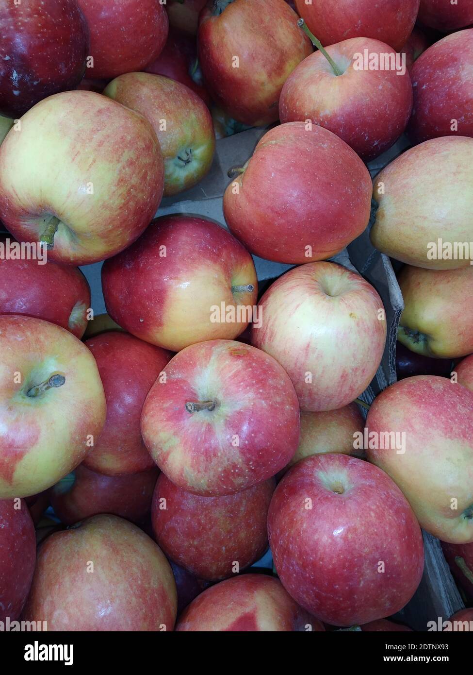 Full Frame Shot Of Apples For Sale At Market Stall Stock Photo Alamy