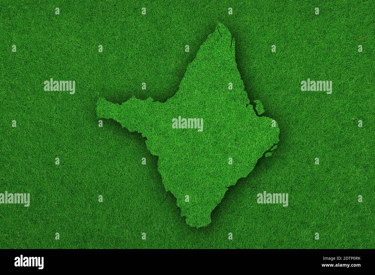 Map of Amapa on green felt Stock Photo - Alamy
