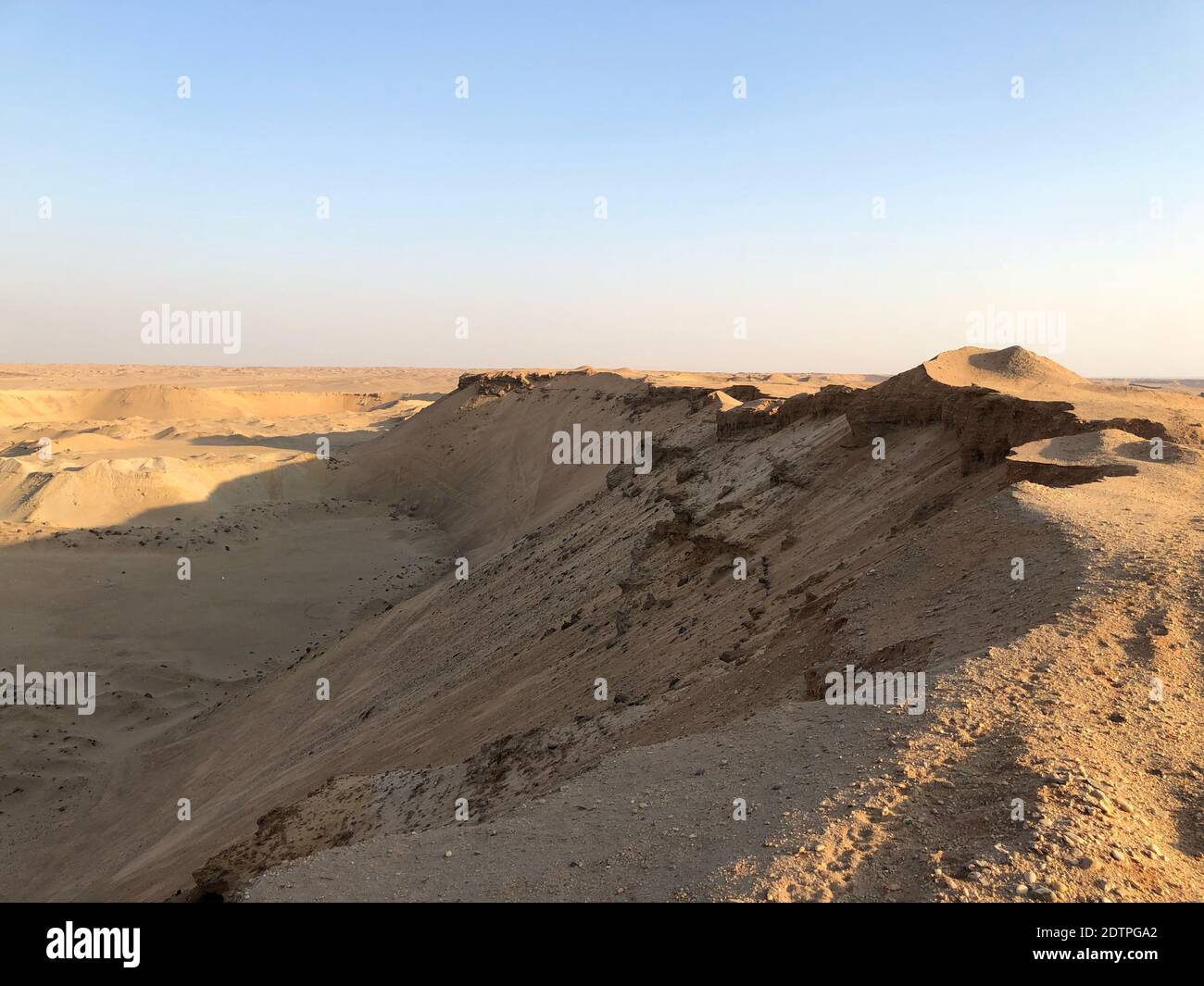 Scenic View Of Desert Against Clear Sky Stock Photo