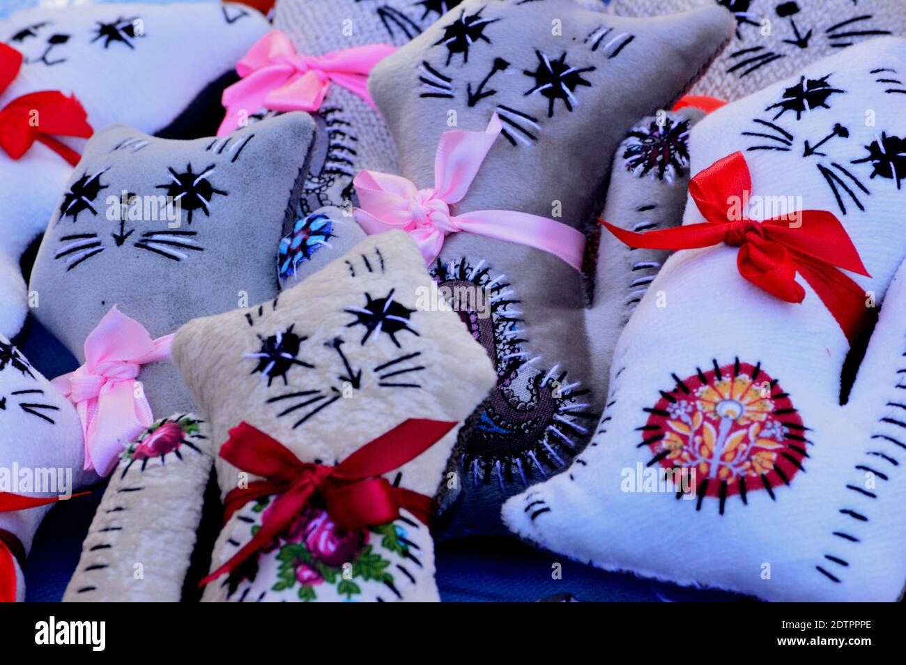 Full Frame Shot Of Christmas Decorations On Plant Stock Photo