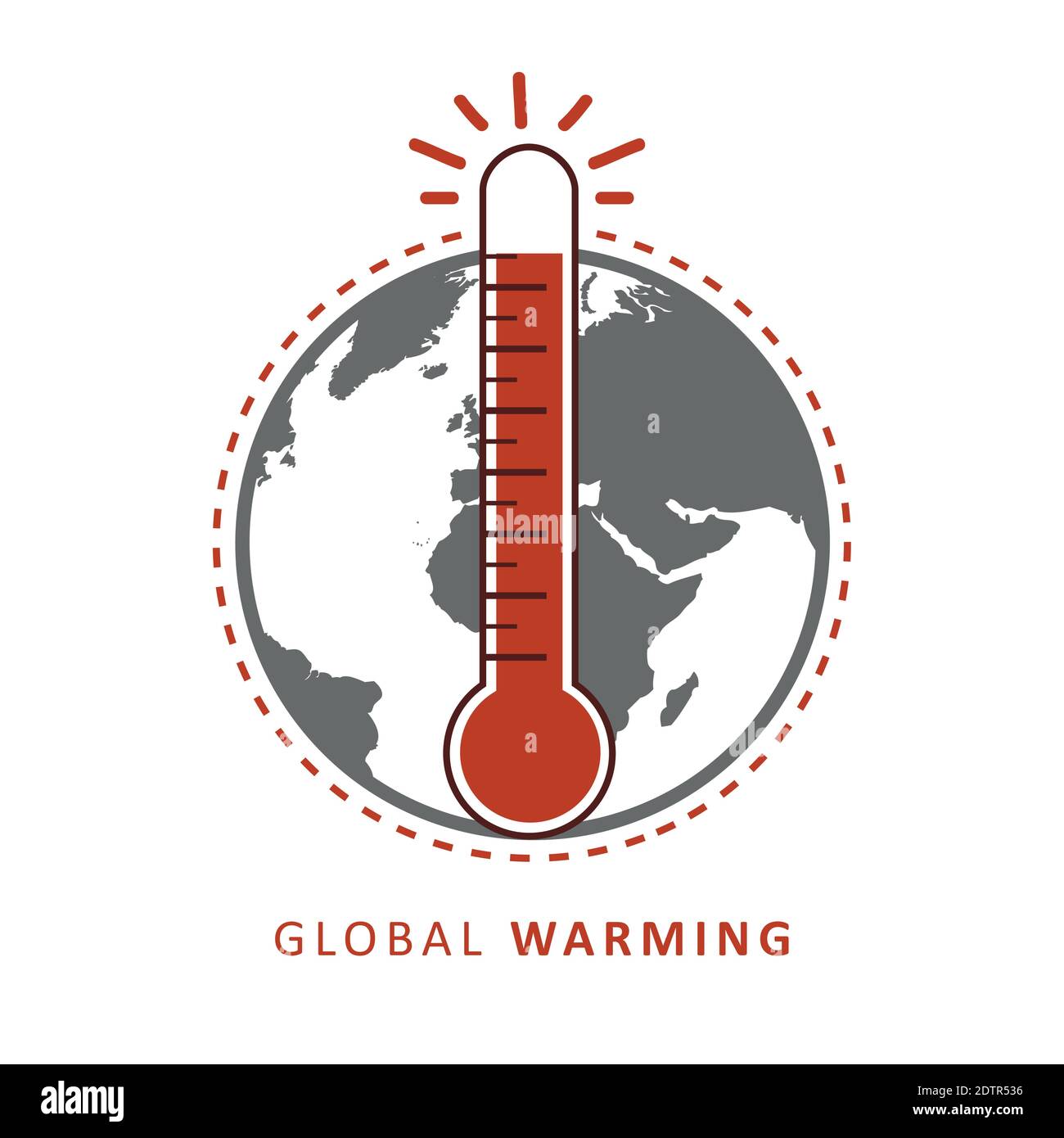 global warming heat thermometer and earth vector illustration EPS10 Stock Vector