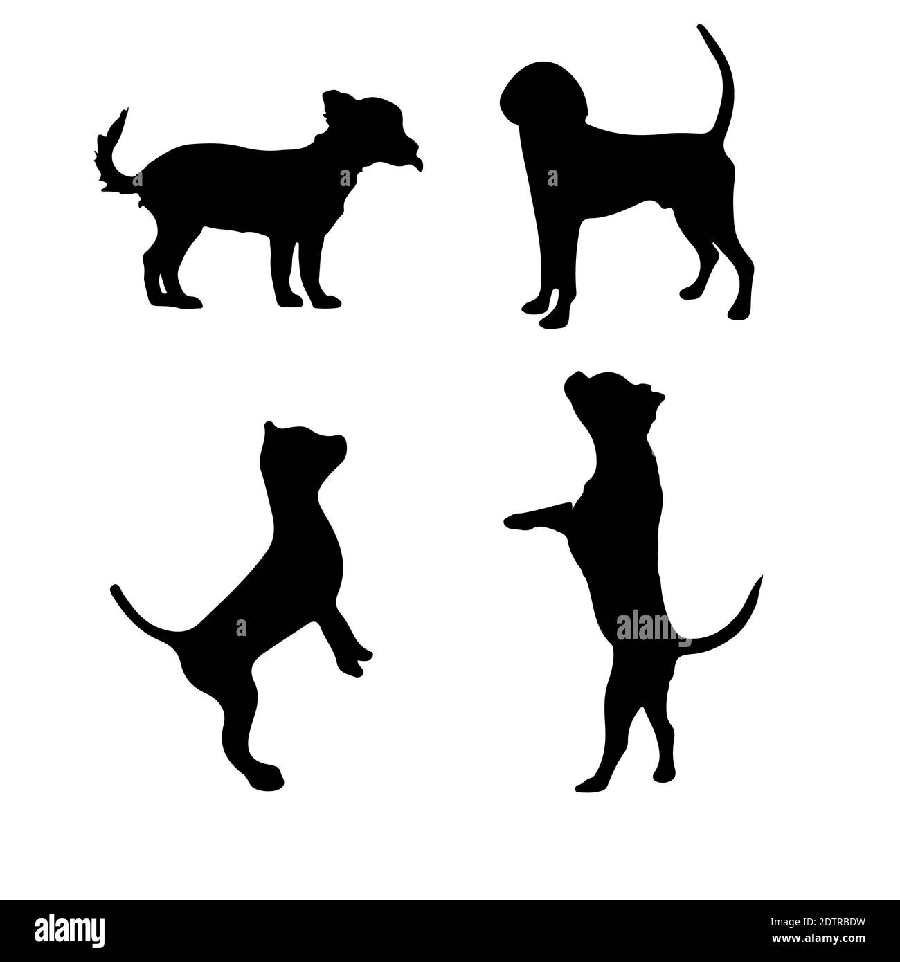 Set of dog breeds silhouettes hi-res stock photography and images - Alamy