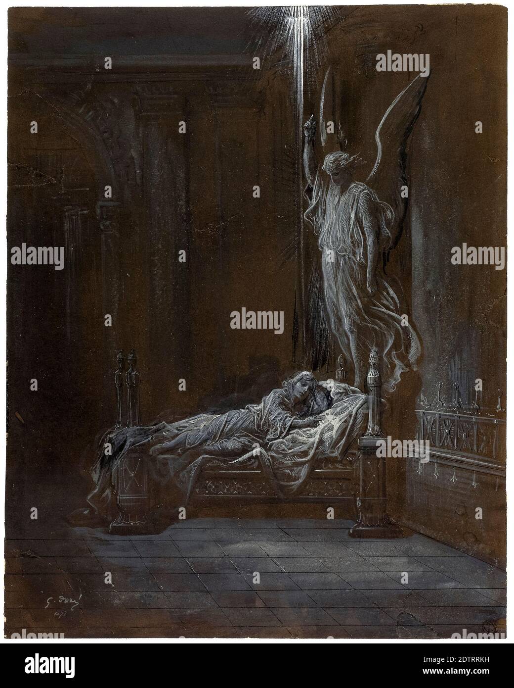 Gustave Doré, The Calling of Samuel, painting, 1877 Stock Photo