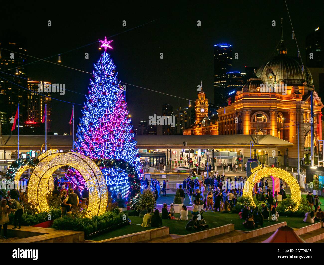 MELBOURNE, AUSTRALIA Dec 02, 2020 Christmas decoration at Federation