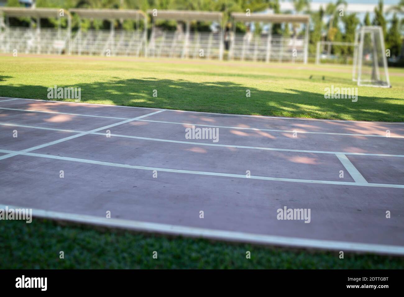 Outdoor track and field stadium with runway, stock photo Stock Photo ...