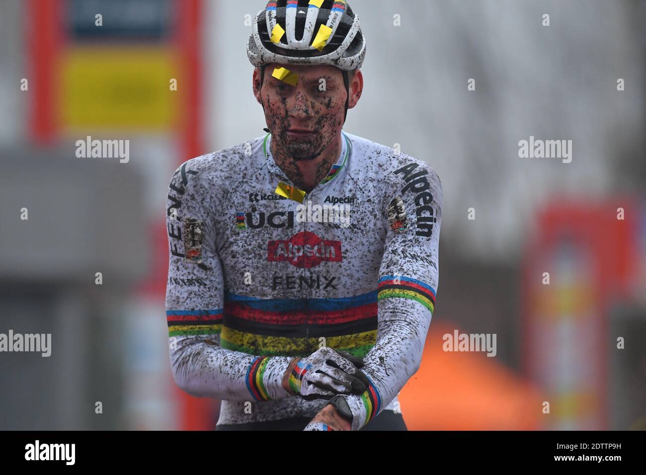 Dutch Mathieu Van Der Poel celebrates 