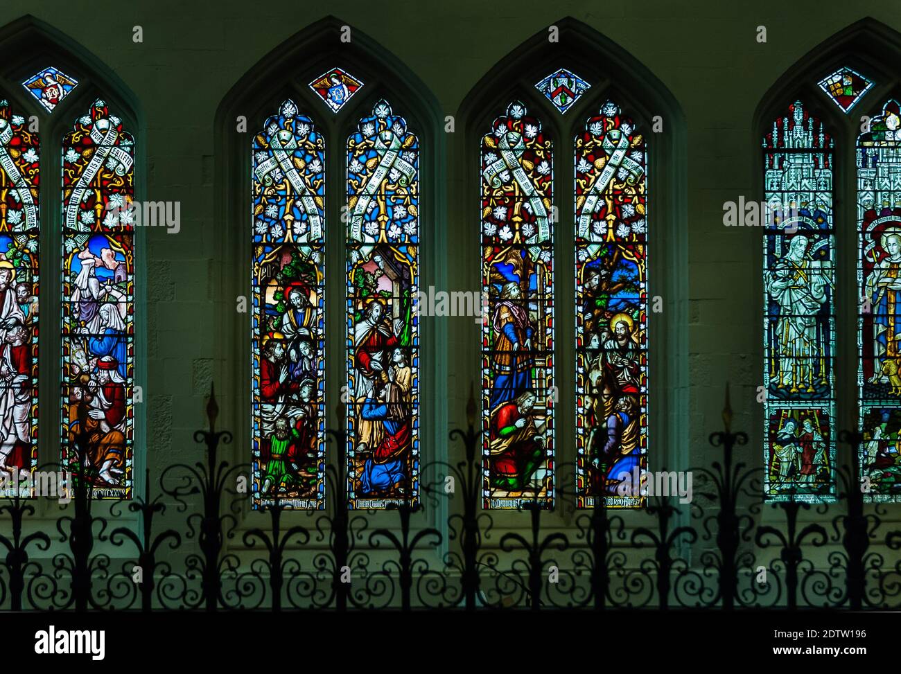 Truro Cathedral. Stained Glass Window Stock Photo Alamy