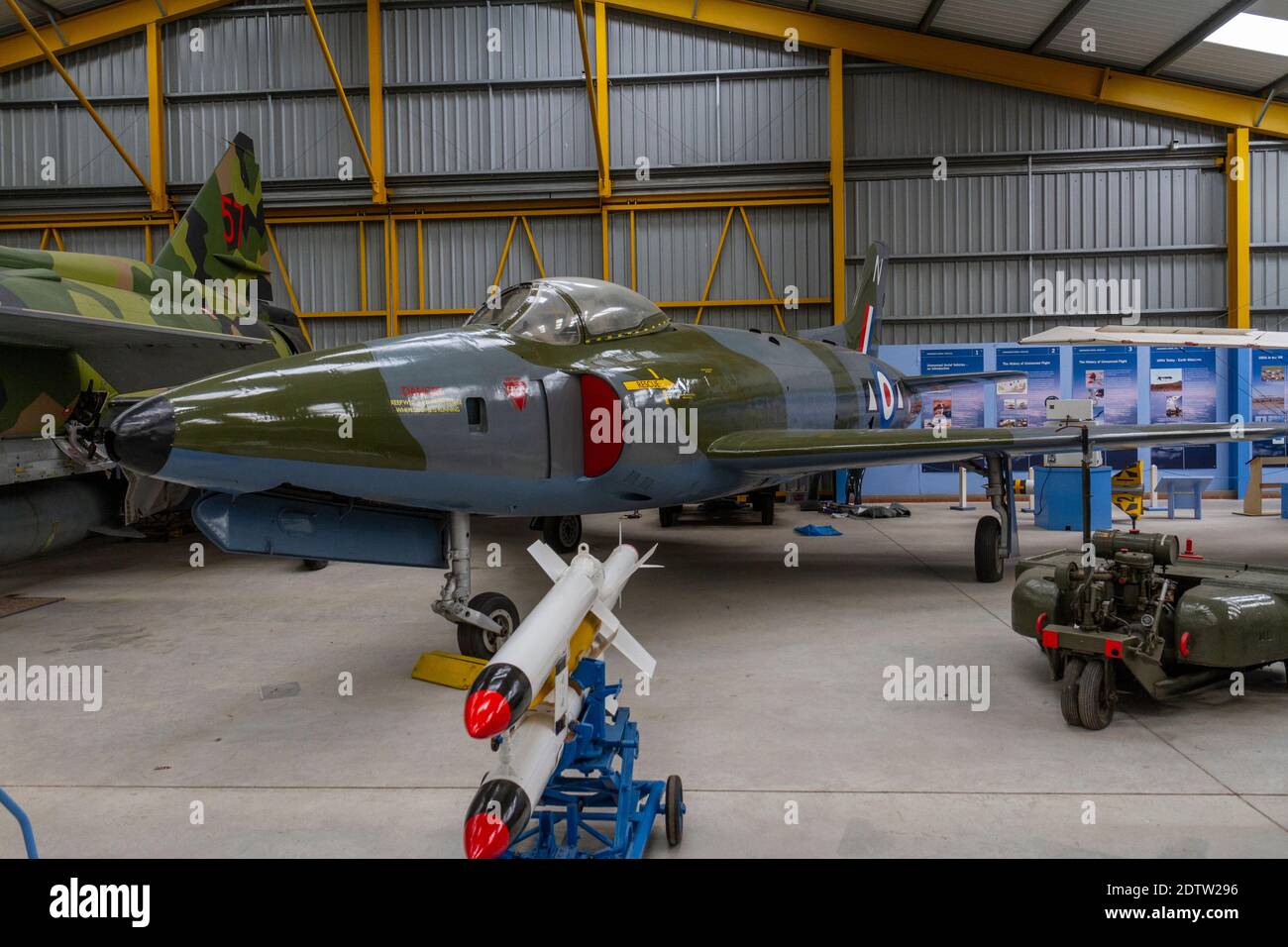 A Supermarine Swift FR.5 (WK277) fighter/reconnaissance aircraft, Newark Air Museum, near Newark-on-Trent, Nottinghamshire, UK. Stock Photo