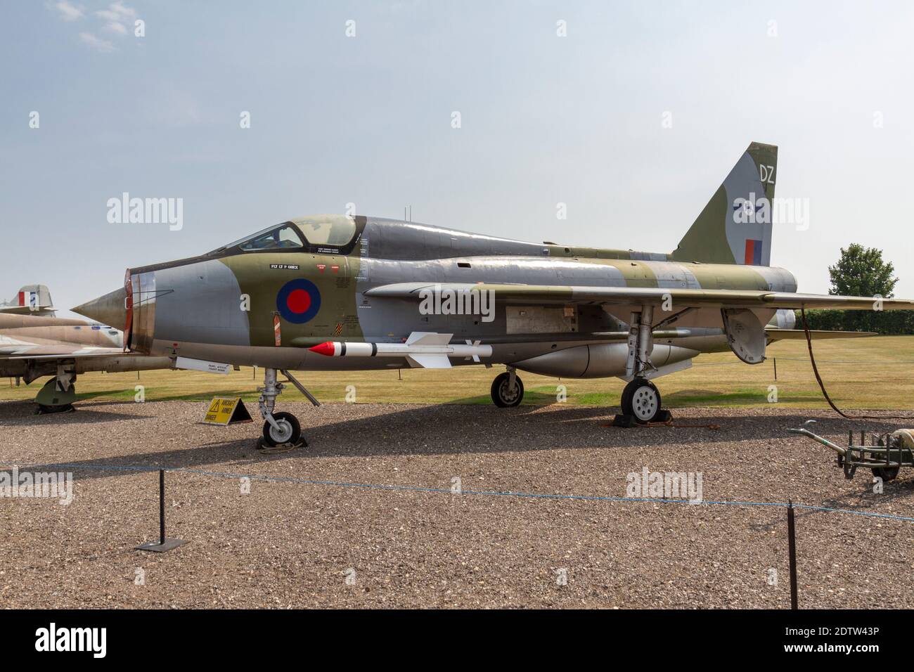 An English Electric Lightning T.5 (XS417), Newark Air Museum, near Newark-on-Trent, Nottinghamshire, UK. Stock Photo