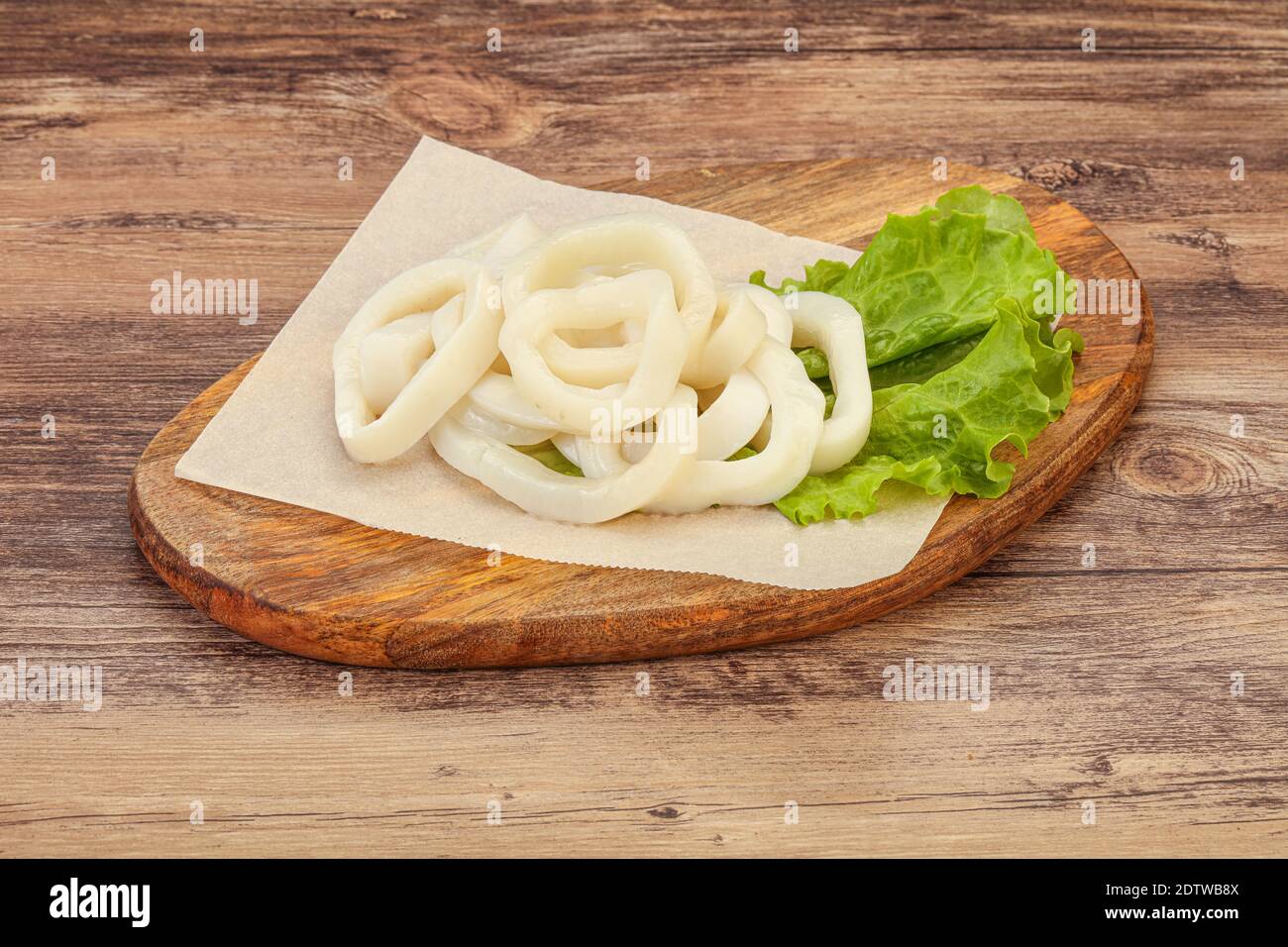 Sqid Rings Raw squid rings ready for cooking Stock Photo - Alamy