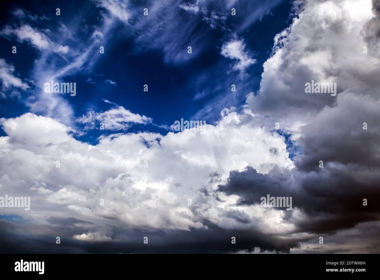 Dramatic Cloudscape Background with a Blue Sky Stock Photo - Alamy