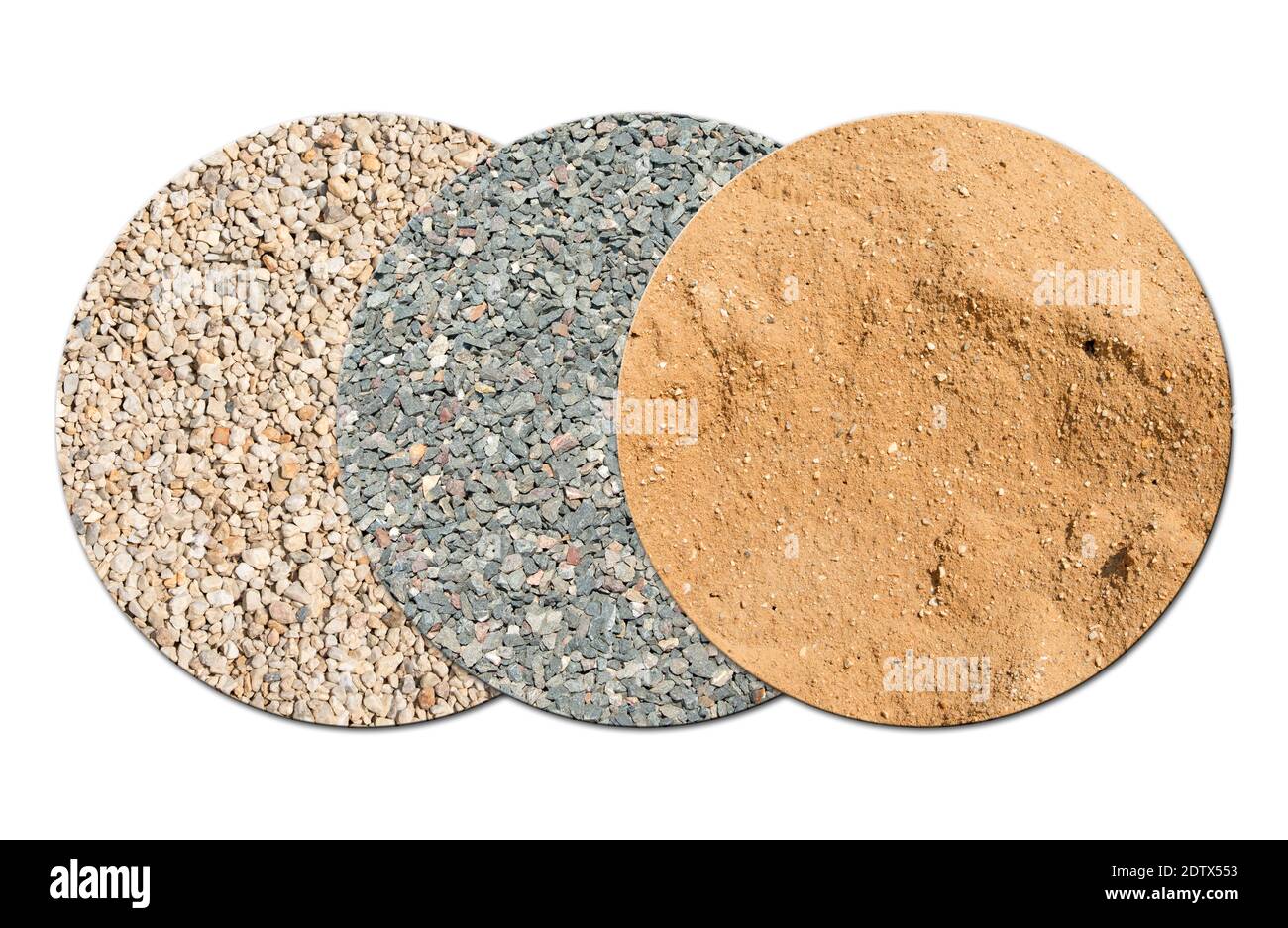 Different building materials in a collage Stock Photo