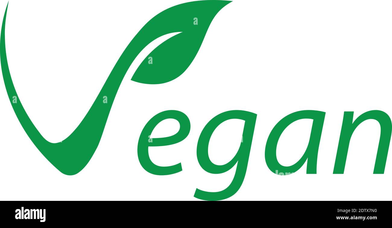 Vegetarian symbol with leaves, vegan, logo Stock Vector Image & Art Alamy
