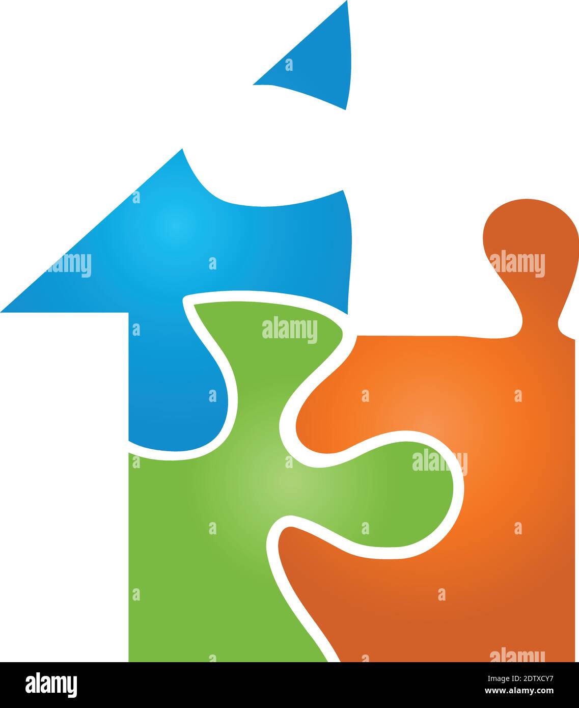 Puzzle, house, painter, logo Stock Vector Image & Art Alamy