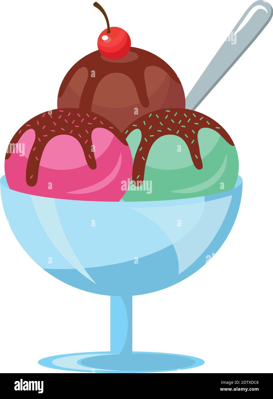 delicious ice cream in cup icon Stock Vector Image & Art - Alamy